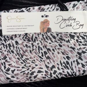 Jessica Simpson Pink and Black Animal Print Bag